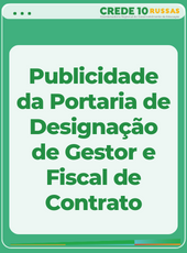 Publicidade da Portaria de Designação de Gestor e Fiscal de Contrato